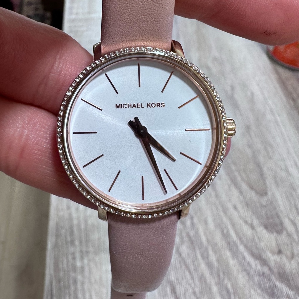 Michael Kors pink and gold watch